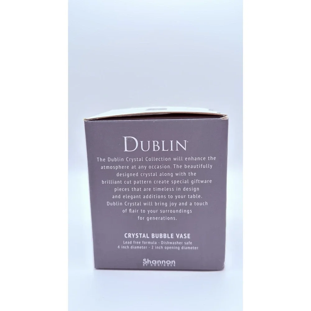 Dublin Crystal Bubble Vase Glass|Home Decor|Flower Holder|New